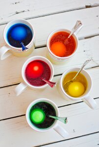 Color eggs holiday dye photo