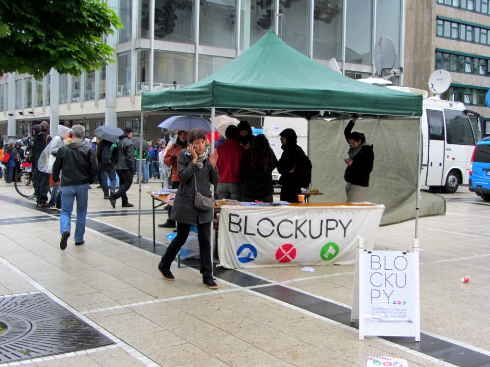Blockupy 2013 Infostand2