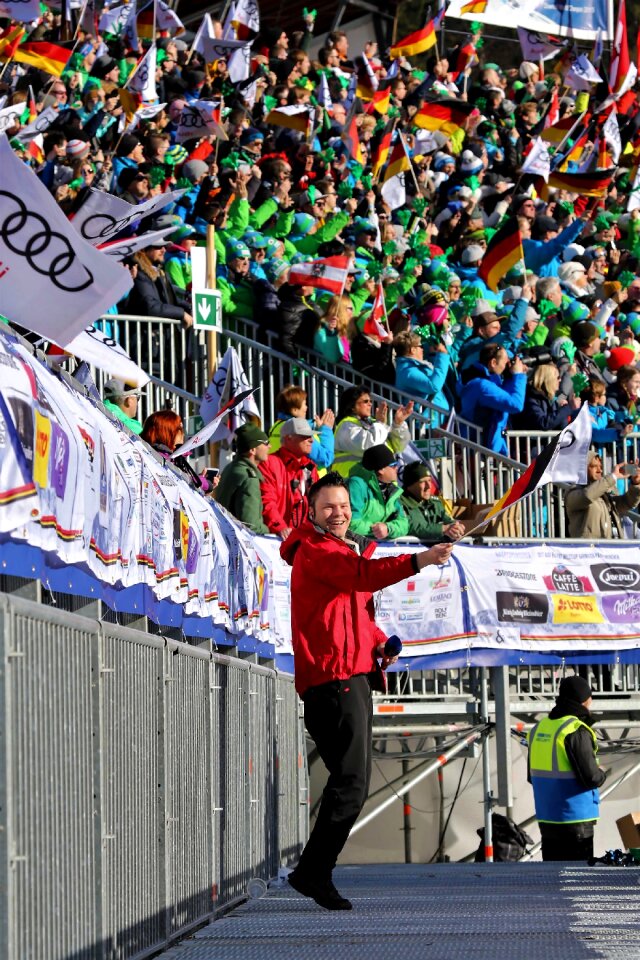 Fans flags crowd photo