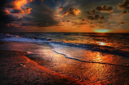 Sunset sea nature