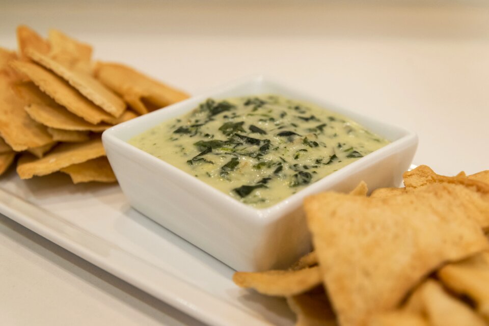 Spinach and artichoke dip dip chips