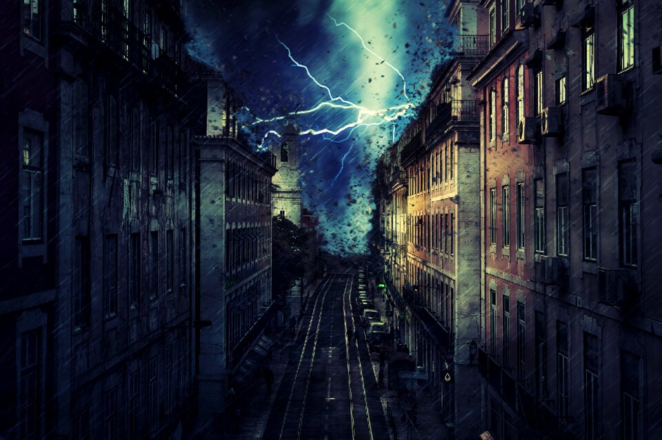 Flash lightning tornado