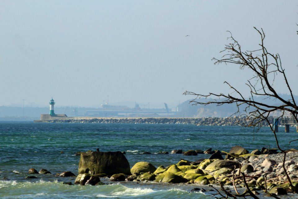 Blick zum Molenfeuer Sassnitz