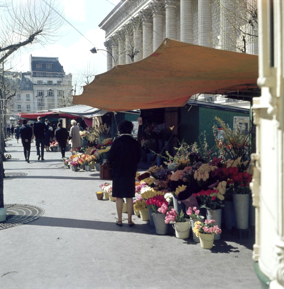 Bloemenstal op de Place de la Madeleine, Parijs, Bestanddeelnr 255-9968