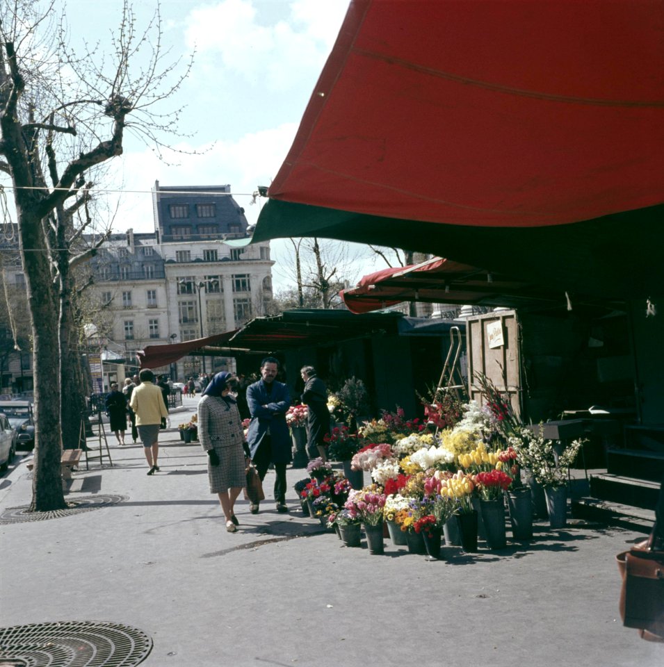 Bloemenstal op de Place de la Madeleine, Parijs, Bestanddeelnr 255-9971