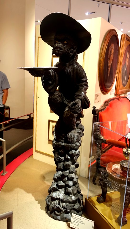 Blind Monkey Begging, calling card holder, Barnum household - Circus Museum - John and Mable Ringling Museum of Art - Sarasota, FL - DSC00194