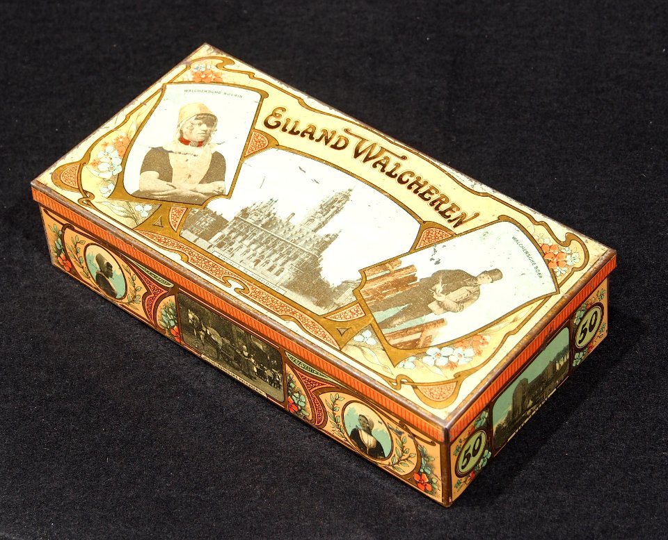 Blikverpakking voor 50 sigaren ca 1910, pic1
