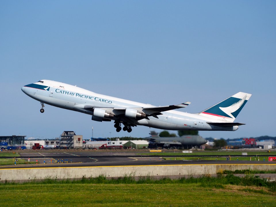 B-LID Cathay Pacific Boeing 747 at Schiphol (AMS - EHAM), The Netherlands, 18may2014, pic-2