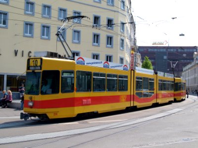 BLT Tram car 234, line 10 towards Fluh at Basel, Switserland p01