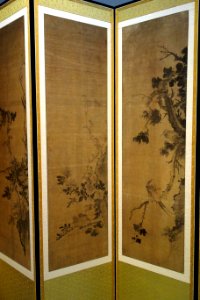 Blossoming Plants with Birds and Animals, detail 2, attributed to Chang Sung-Op (1843-1897), Korea, probably late 19th to early 20th century, ink on silk - Chazen Museum of Art - DSC01716