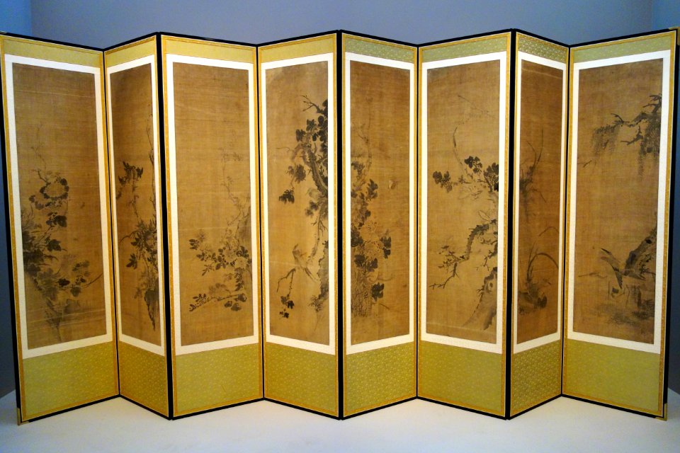 Blossoming Plants with Birds and Animals, attributed to Chang Sung-Op (1843-1897), Korea, probably late 19th to early 20th century, ink on silk - Chazen Museum of Art - DSC01714