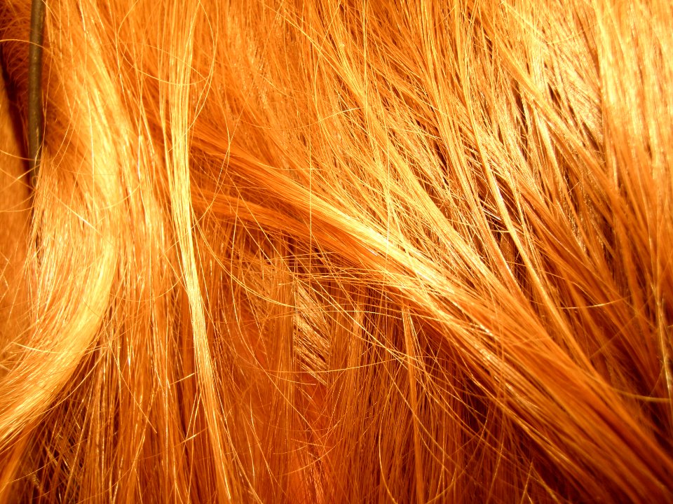 Blond hair close up