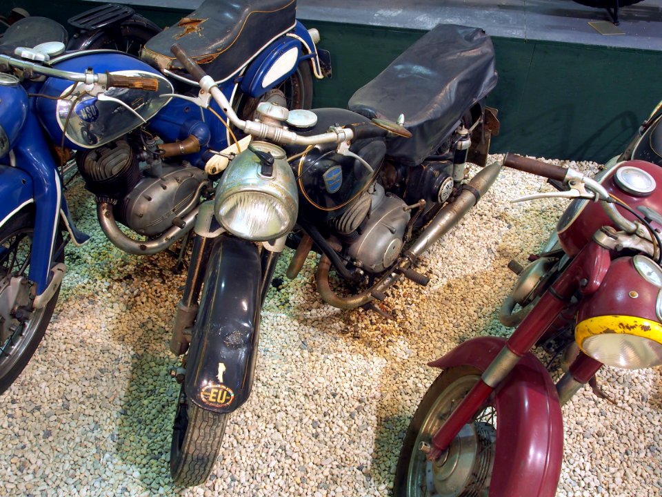 Black Adler motorcycle at the Ford museum pic3