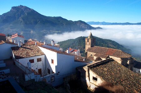 Panoramic view bell tower buildings