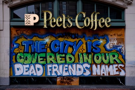 Black Lives Matter mural artwork in Oakland, California 04