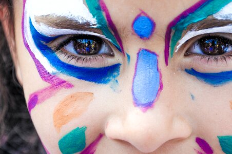 Face painting child butterfly photo