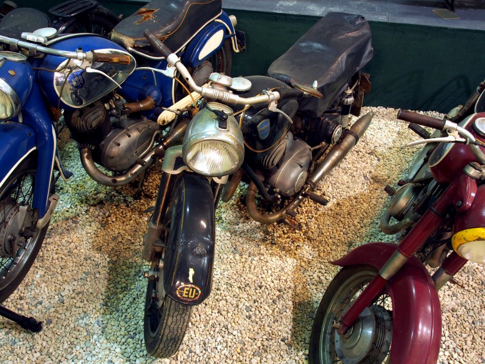 Black Adler motorcycle at the Ford museum pic2