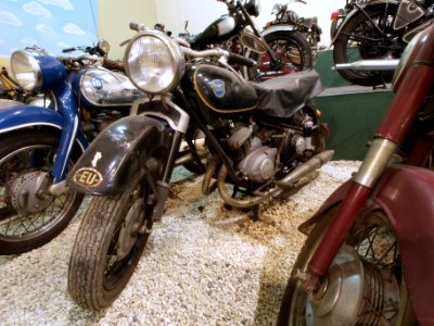 Black Adler motorcycle at the Ford museum