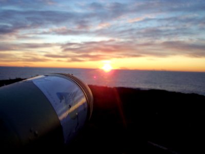 Birdwatching in sunrise, south cape of Landsort-1