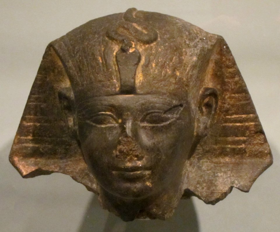 Black granite head of Thutmose III, HAA