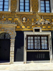 Black man's head tenement house in Warsaw