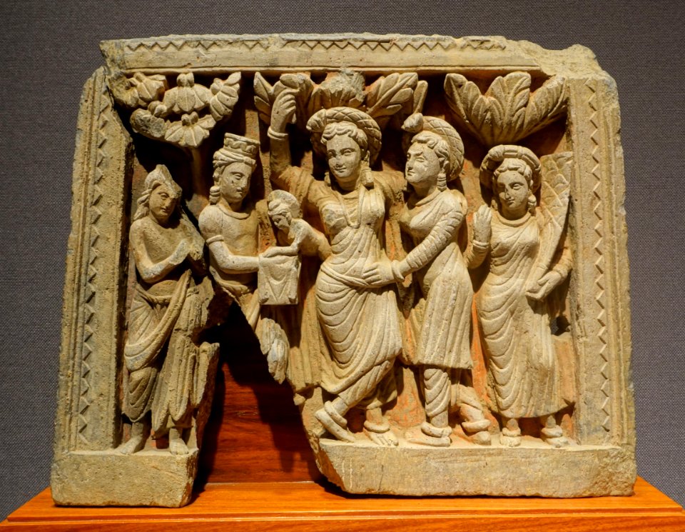 Birth of the Buddha, Gandhara, Parkistan, Kushan dynasty, 200s AD, schist - Tokyo National Museum - Tokyo, Japan - DSC08648