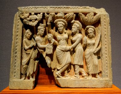 Birth of the Buddha, Gandhara, Parkistan, Kushan dynasty, 200s AD, schist - Tokyo National Museum - Tokyo, Japan - DSC08648