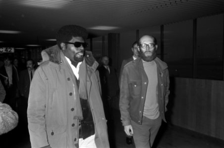 Black Panther . Albert Howard (USA) arriveert op Schiphol, Bestanddeelnr 923-1613