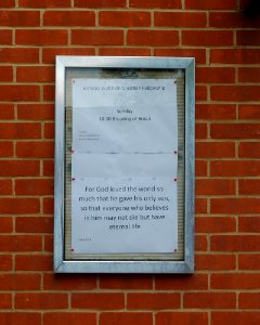 Bishop's Waltham Christian Fellowship, Basingwell Street, Bishop's Waltham (May 2019) (Signboard)