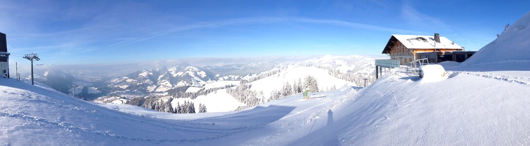 Mountain ski hiking photo