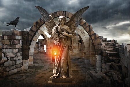 Angel candle light