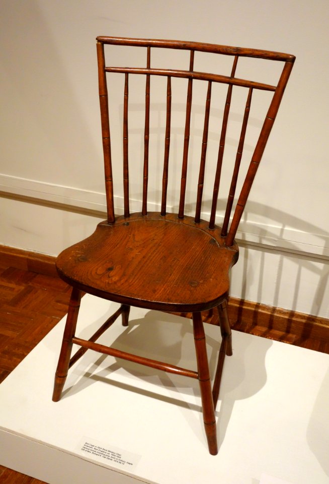 Bird Cage or Stick Back Windsor Chair, American, New England, c. 1800-1835, various woods including pine, birch or hickory, maple - Huntington Museum of Art - DSC05111
