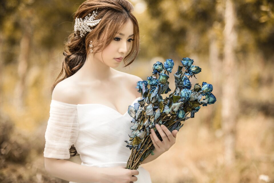 White dress bride wedding