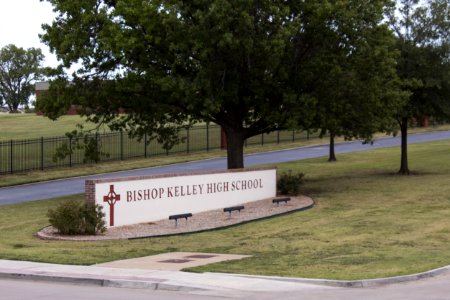 Bishop Kelley High School - 01 - Entranceway Sign