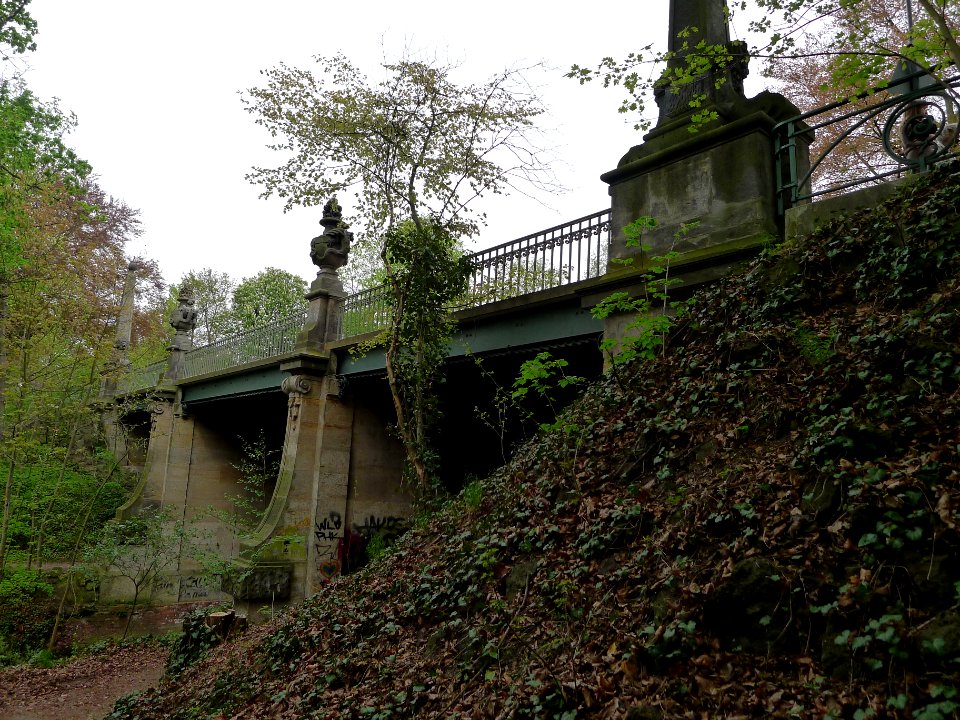 Bismarckallee Straßenbrücke unten Berlin-Grunewald
