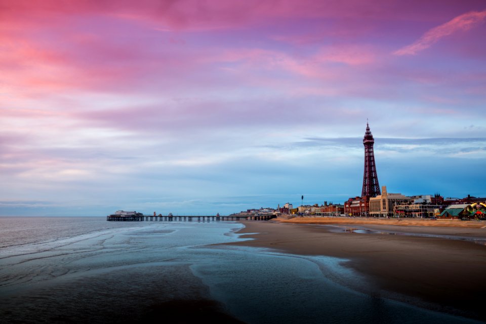 Blackpool Beach Sunset