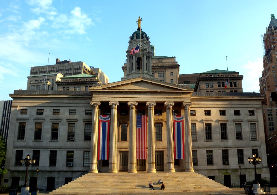 Bk Boro Hall summer dusk jeh photo