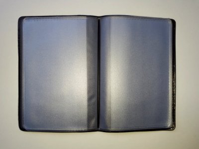 Black vertical credit card holder with 10 pockets - Bf--