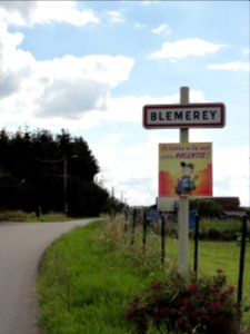 Blémerey (M-et-M) city limit sign