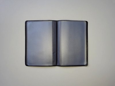 Black vertical credit card holder with 10 pockets - Bf