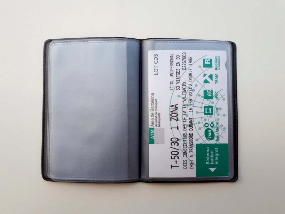 Black vertical credit card holder with 10 pockets - C-