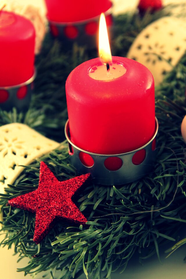 Advent candlelight candle