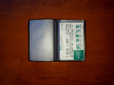 Black vertical credit card holder with 10 pockets - WCf