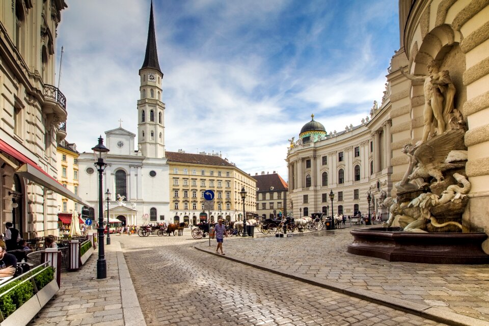 Downtown michaelerplatz st michael's church