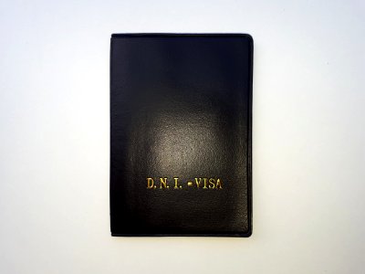 Black vertical credit card holder with 10 pockets - Ahf