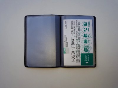 Black vertical credit card holder with 10 pockets - Cf