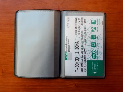 Black vertical credit card holder with 10 pockets - WC