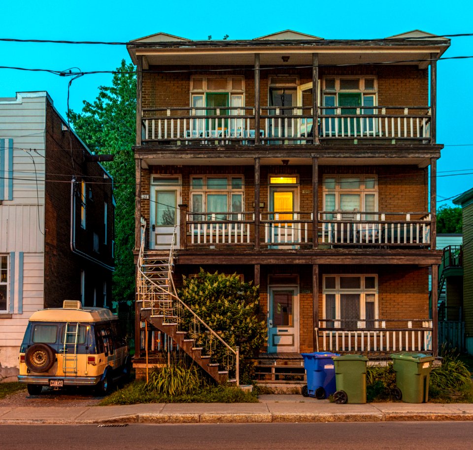 Building on old Limoilou, Quebec city, Canada raw