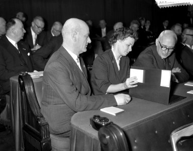 Buitengewone zitting van de Tweede Kamer mevrouw Van Someren Dawnes rechts, Bestanddeelnr 910-2335