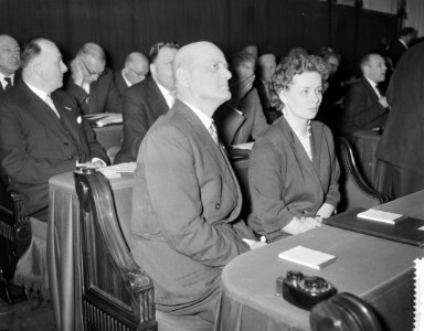 Buitengewone zitting van de Tweede Kamer mevrouw Van Someren Dawnes in het midde, Bestanddeelnr 910-2334